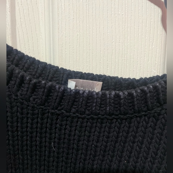 Poetry black Knit Sweater size small 100 cotton - Picture 2 of 4